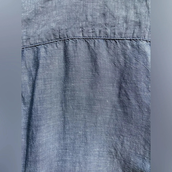 Saks Fifth Avenue linen cotton collar shirt sleeve shirt  Sz XL - Picture 6 of 11
